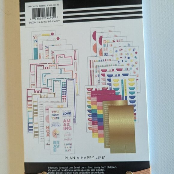 NWT 'Simple Brights' 1300 pcs Happy Planner Classic Sticker Book Colors Inspo - Picture 9 of 10